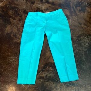Women’s J. Crew Teal ankle length pants size 6 City Fit Like New